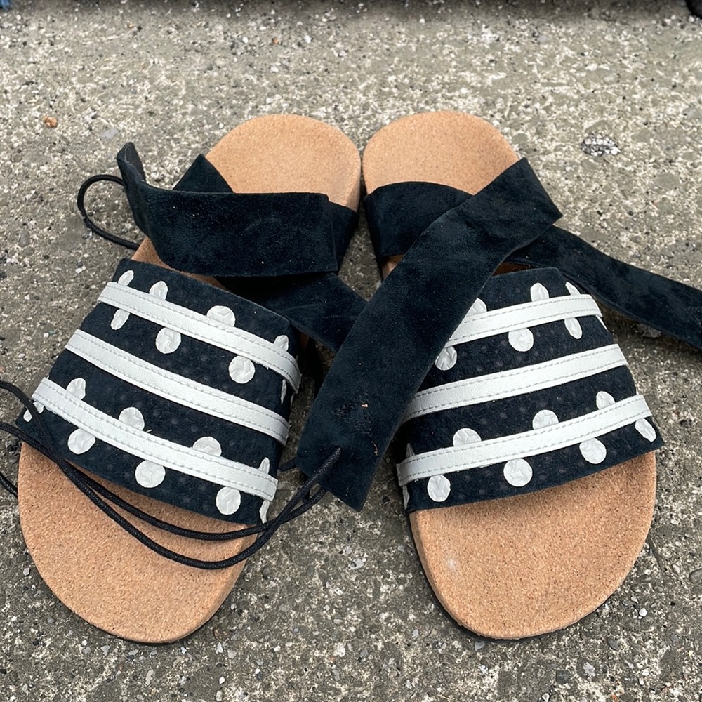 Adidas Adilette ankle wrap sandals